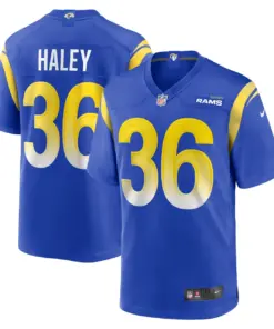 Grant Haley Los Angeles Rams Nike Game Player Jersey - Royal Blue - Image 2