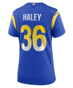 Grant Haley Los Angeles Rams Nike Women's Game Player Jersey - Royal Blue - Image 4