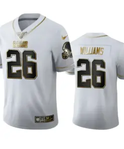 Greedy Williams Cleveland Browns Nike 100th Season Golden Edition Jersey - White
