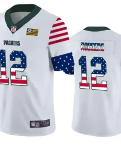 Aaron Rodgers Green Bay Packers Nike Throwback GREEN BAY Jersey - White