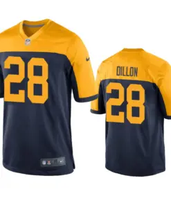 A.J. Dillon Green Bay Packers Nike 2020 Throwback NFL Draft Game Jersey - Navy