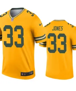 Aaron Jones Green Bay Packers Nike Inverted Legend Jersey - Gold
