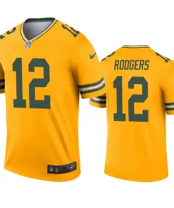 Aaron Rodgers Green Bay Packers Nike Inverted Legend Jersey - Gold