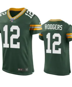 Aaron Rodgers Green Bay Packers Nike 100th Season Vapor Elite Jersey - Kelly Green