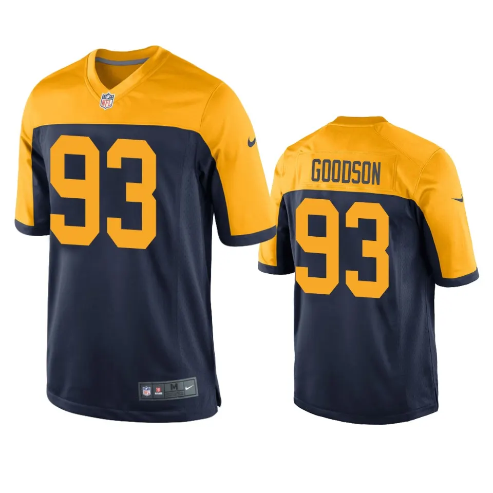 B.J. Goodson Green Bay Packers Nike Throwback Game Jersey - Navy