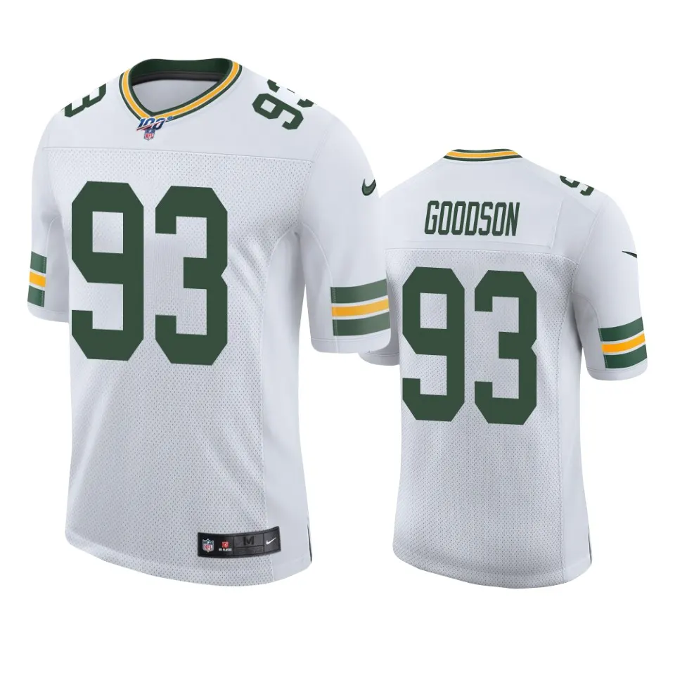 B.J. Goodson Green Bay Packers Nike 100th Season Vapor Limited Jersey - White