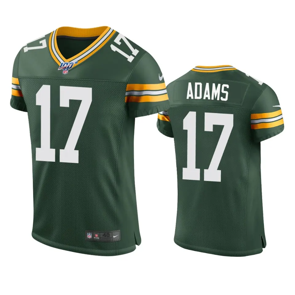 Davante Adams Green Bay Packers Nike 100th Season Vapor Elite Jersey - Kelly Green