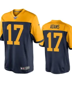 Davante Adams Green Bay Packers Nike Throwback 100th Season Jersey - Navy