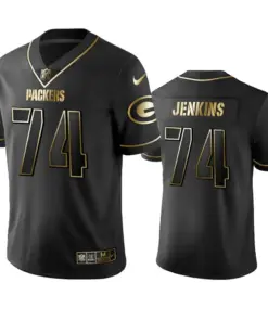 Elgton Jenkins Green Bay Packers Nike 2019 Golden Edition Vapor Limited Jersey - Black