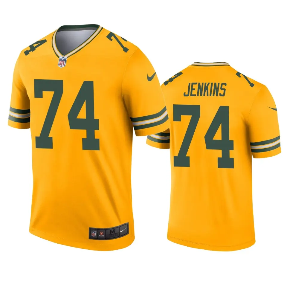 Elgton Jenkins Green Bay Packers Nike Inverted Legend Jersey - Gold