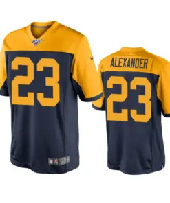 Jaire Alexander Green Bay Packers Nike Throwback 100th Season Jersey - Navy