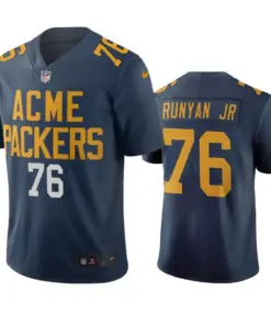Jon Runyan Jr. Green Bay Packers Nike City Edition Vapor Limited Jersey - Navy