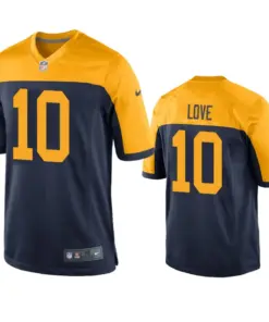 Jordan Love Green Bay Packers Nike 2020 Throwback NFL Draft Game Jersey - Navy