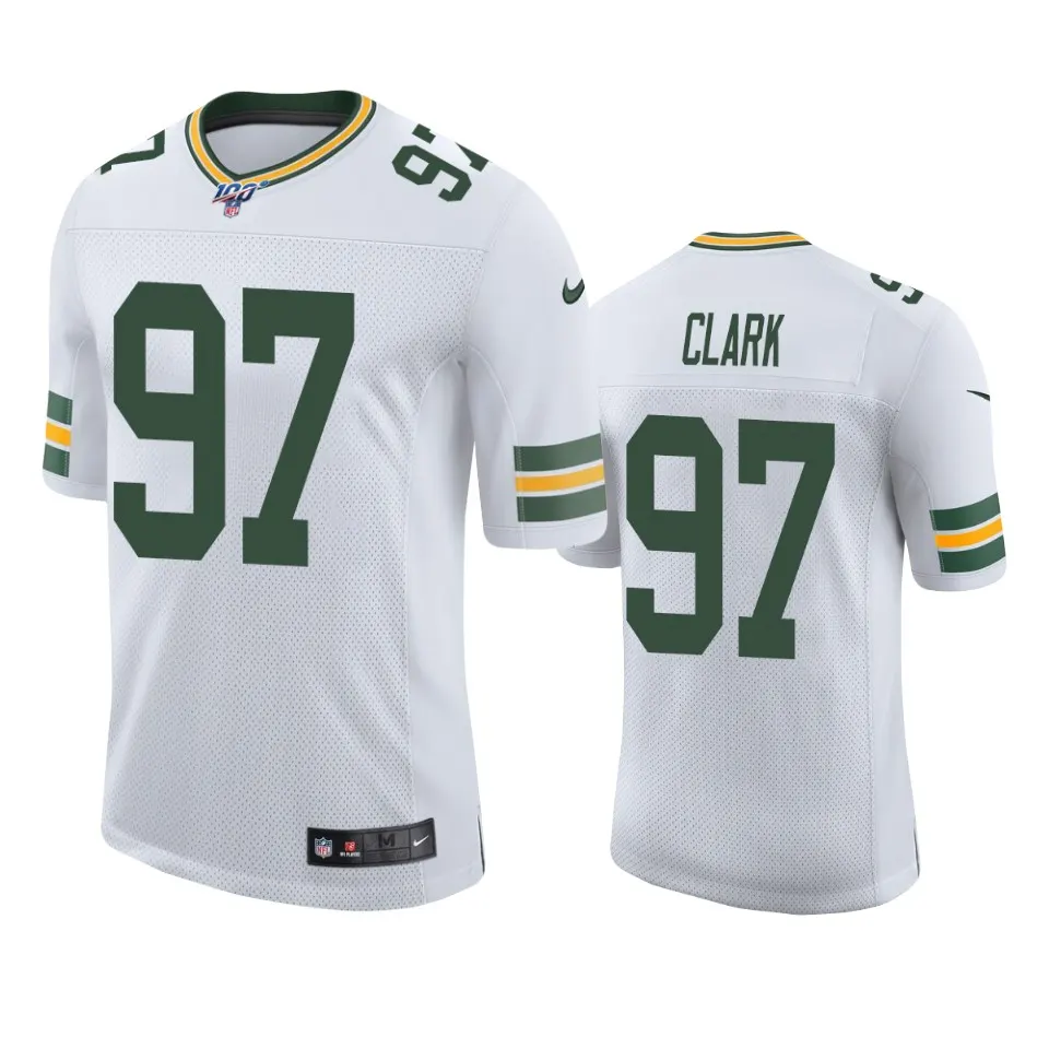 Kenny Clark Green Bay Packers Nike 100th Season Vapor Limited Jersey - White