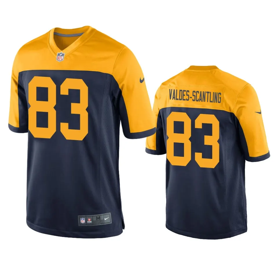 Marquez Valdes-Scantling Green Bay Packers Nike Throwback Game Jersey - Scantling Navy