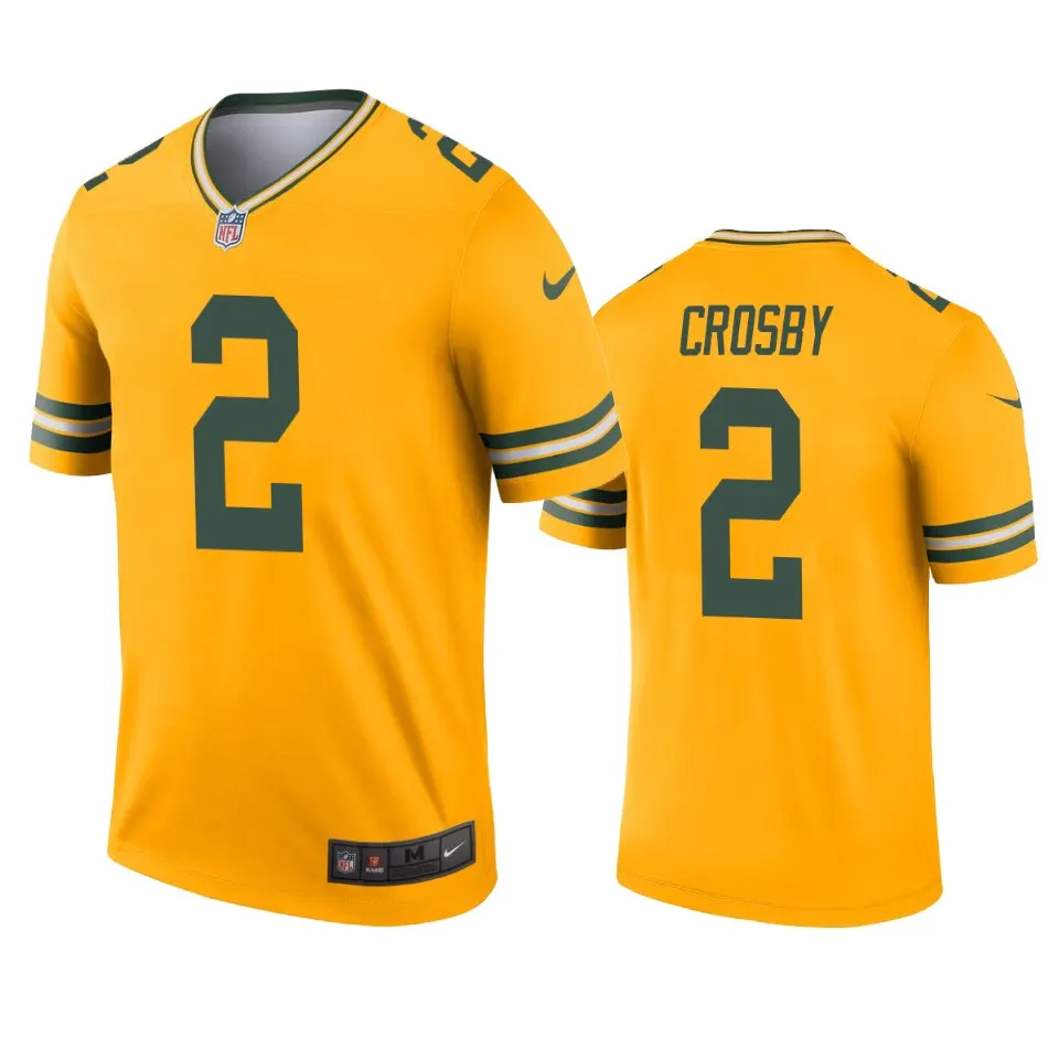 Mason Crosby Green Bay Packers Nike Inverted Legend Jersey - Gold