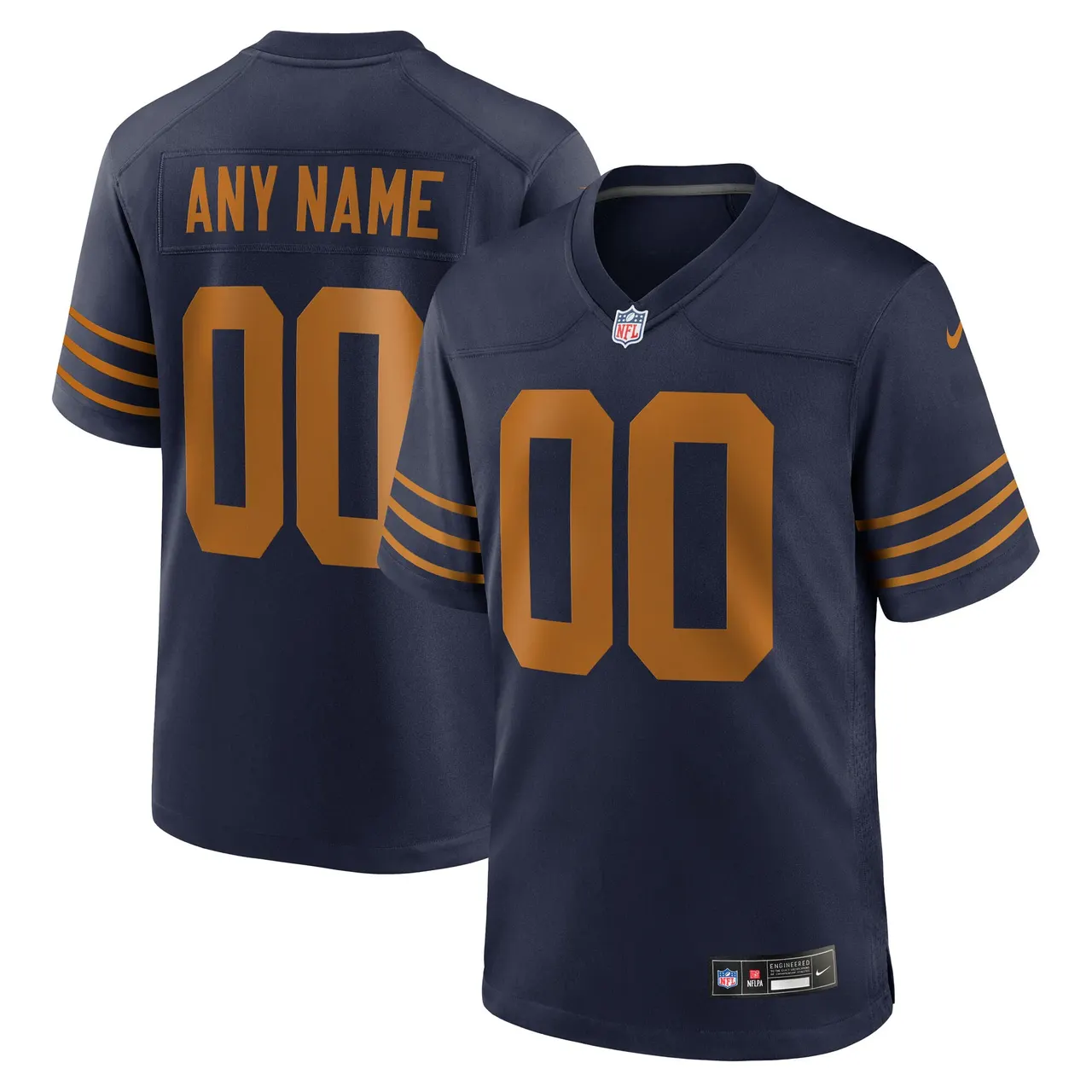Green Bay Packers Nike Alternate Custom Game Jersey Mens - Navy