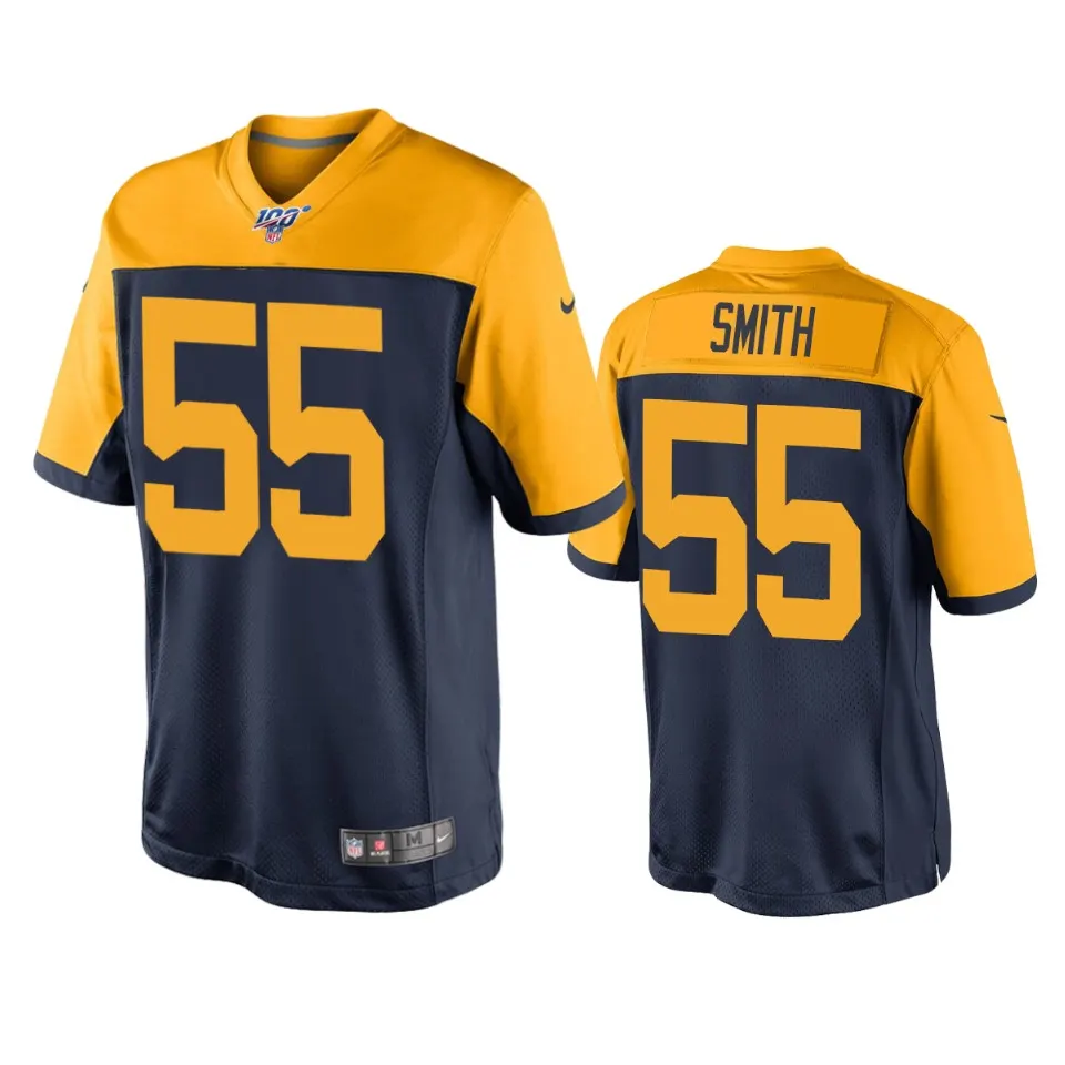 Za'Darius Smith Green Bay Packers Nike Throwback 100th Season Jersey - Navy