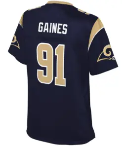 Greg Gaines Los Angeles Rams NFL Pro Line Women's Team Player Jersey - Navy - Image 3