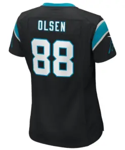 Greg Olsen Carolina Panthers Nike Girls Youth Game Jersey - Black - Image 3