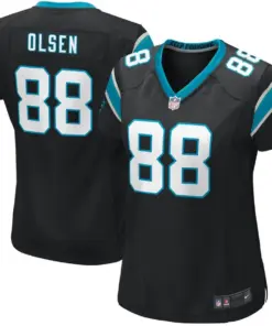Greg Olsen Carolina Panthers Nike Girls Youth Game Jersey - Black