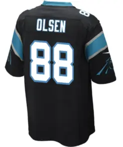 Greg Olsen Carolina Panthers Nike Youth Team Color Game Jersey - Black - Image 3