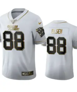 Greg Olsen Carolina Panthers Nike 100th Season Golden Edition Jersey - White