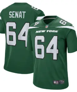 Greg Senat New York Jets Nike Game Player Jersey - Gotham Green