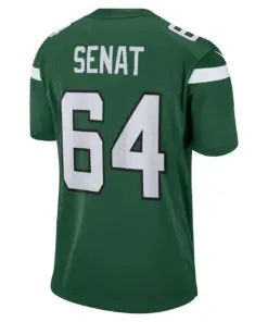 Greg Senat New York Jets Nike Game Player Jersey - Gotham Green - Image 4