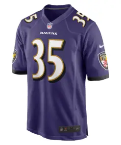 Gus Edwards Baltimore Ravens Nike Game Jersey - Purple - Image 3