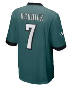 Haason Reddick Philadelphia Eagles Nike Super Bowl LVII Patch Game Jersey - Midnight Green - Image 4