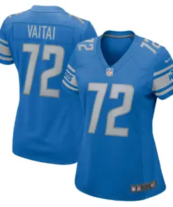 Alternative view of Halapoulivaati Vaitai Detroit Lions Nike Women's Game Jersey - Royal Blue