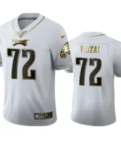 Halapoulivaati Vaitai Philadelphia Eagles Nike 100th Season Golden Edition Jersey - White