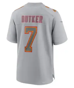 Harrison Butker Kansas City Chiefs Nike Super Bowl LVII Patch Atmosphere Fashion Game Jersey - Gray - Image 4
