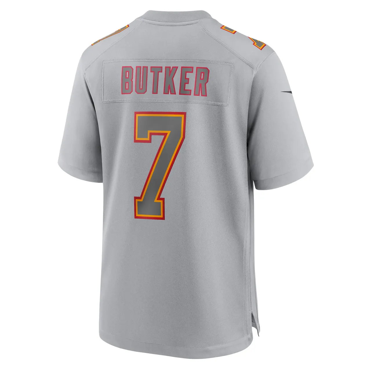 Harrison Butker Kansas City Chiefs Nike Super Bowl LVII Patch Atmosphere Fashion Game Jersey - Gray - Image 4