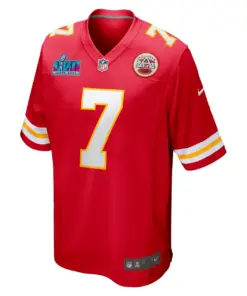 Harrison Butker Kansas City Chiefs Nike Super Bowl LVII Patch Game Jersey - Red - Image 3