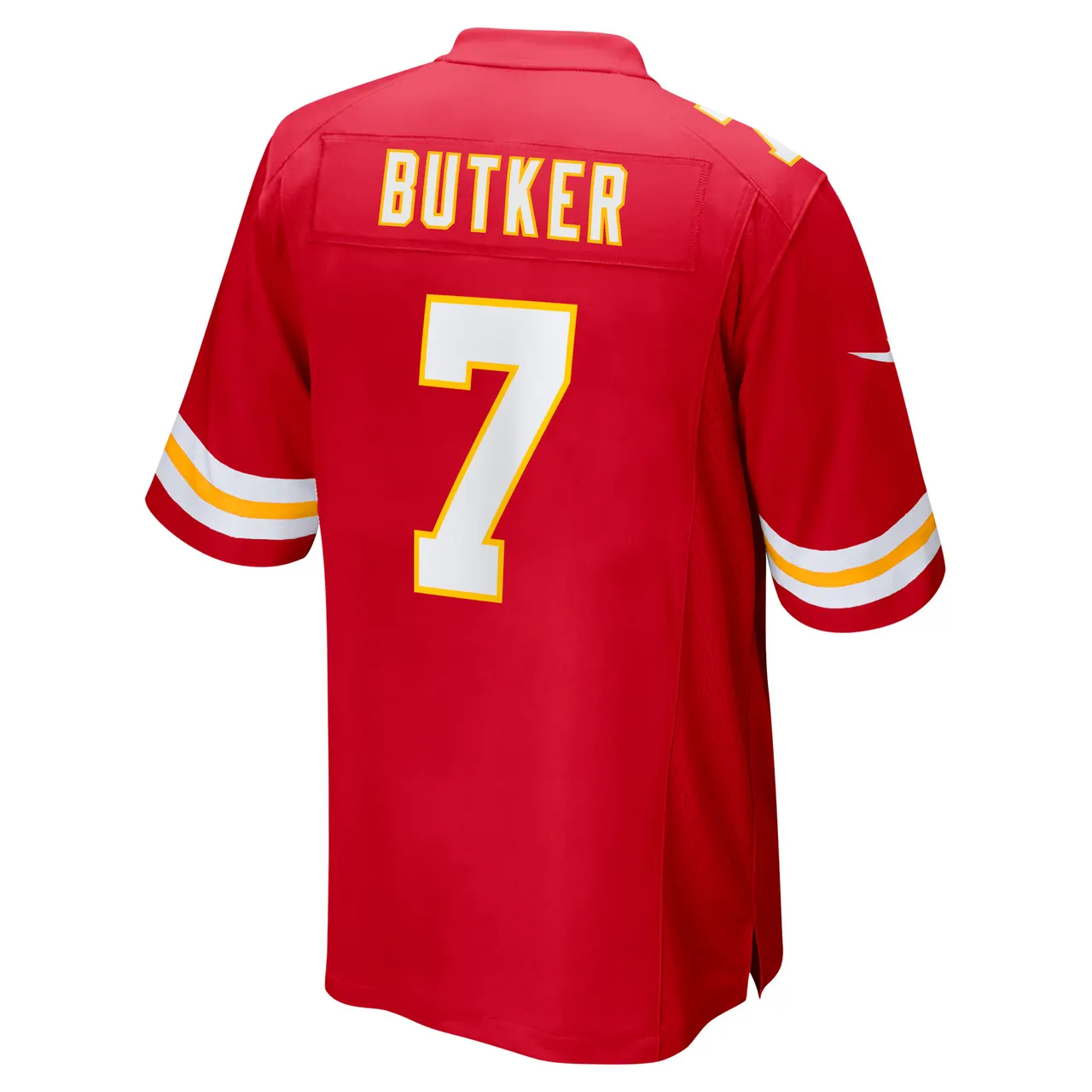 Harrison Butker Kansas City Chiefs Nike Super Bowl LVII Patch Game Jersey - Red - Image 4