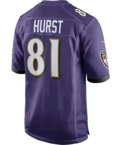 Hayden Hurst Baltimore Ravens Nike Game Jersey - Purple - Image 3