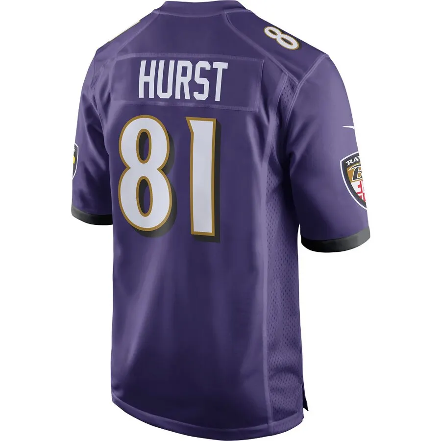 Hayden Hurst Baltimore Ravens Nike Game Jersey - Purple - Image 3