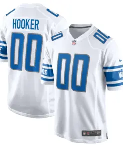Alternative view of Hendon Hooker Detroit Lions Nike 2023 NFL Draft Pick Game Jersey - White