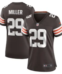 Alternative view of Herb Miller Cleveland Browns Nike Women's Game Player Jersey - Brown
