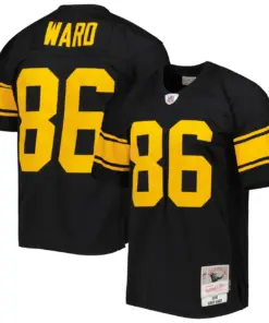 Alternative view of Hines Ward Pittsburgh Steelers Mitchell & Ness 2008 Alternate Legacy Replica Jersey - Black
