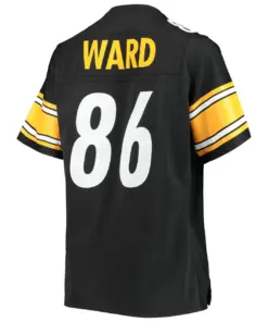 Hines Ward Pittsburgh Steelers Mitchell & Ness Women's Legacy Replica Player Jersey - Black - Image 4