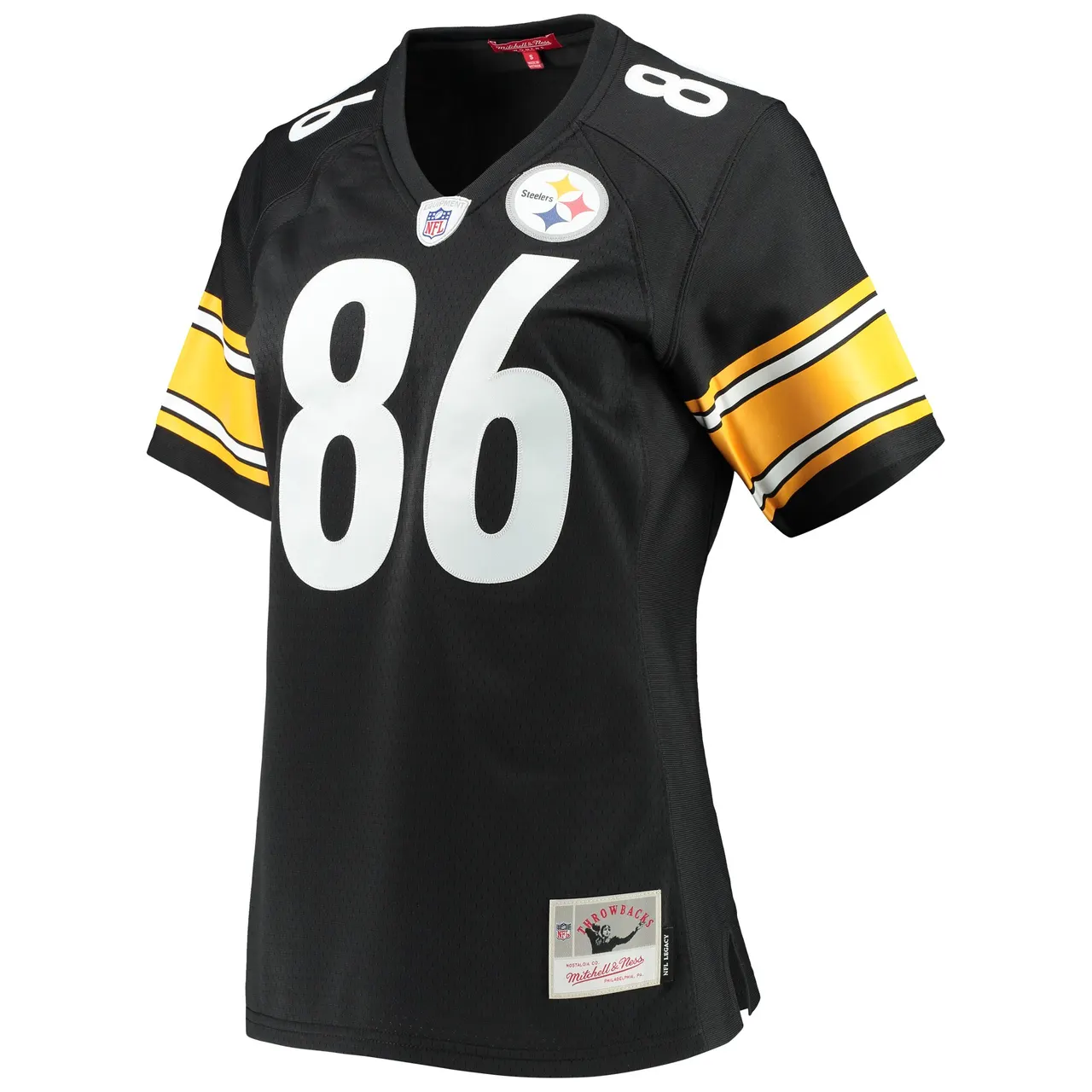 Hines Ward Pittsburgh Steelers Mitchell & Ness Women's Legacy Replica Player Jersey - Black - Image 3