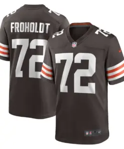 Alternative view of Hjalte Froholdt Cleveland Browns Nike Game Player Jersey - Brown