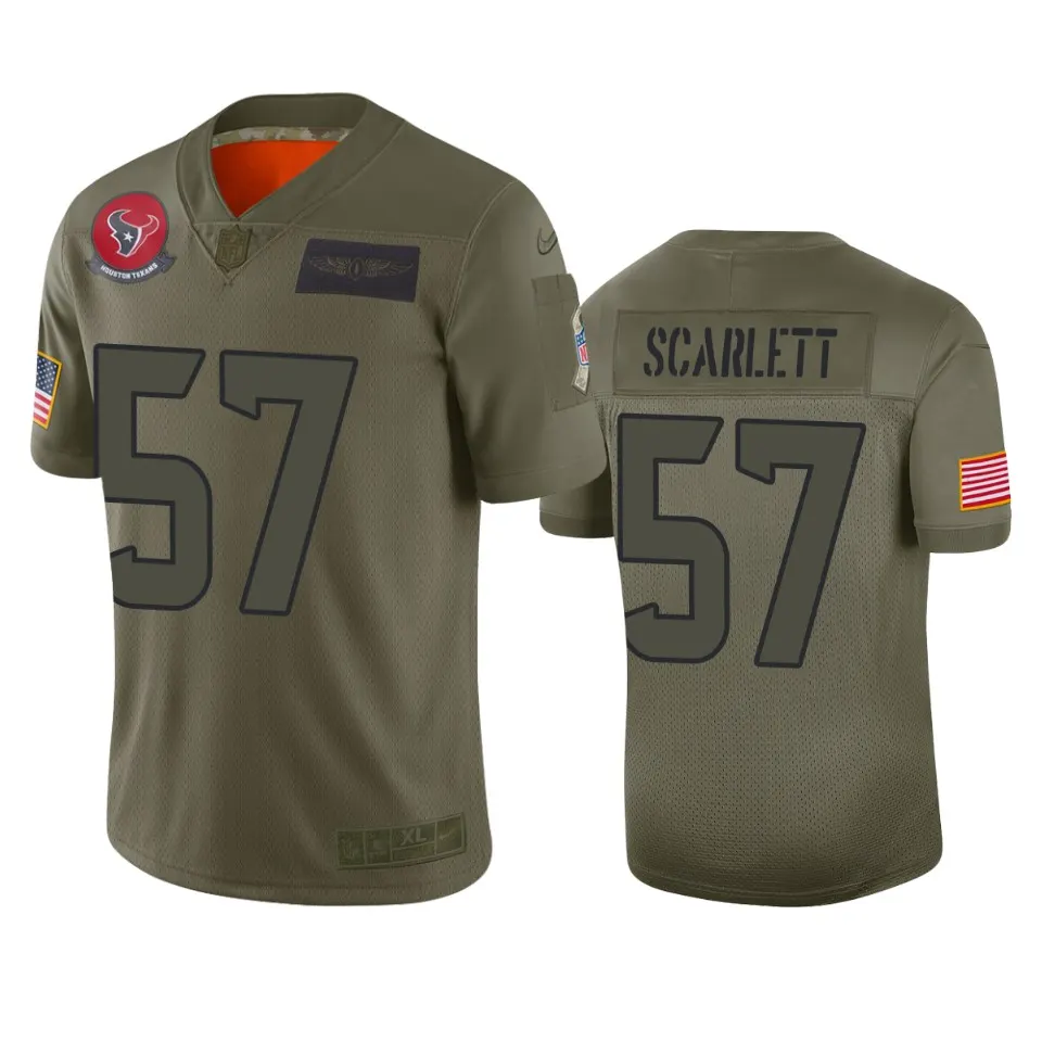 Brennan Scarlett Houston Texans Nike 2019 Salute to Service Limited Jersey - Olive