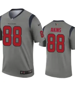 Jordan Akins Houston Texans Nike Inverted Legend Jersey - Grey