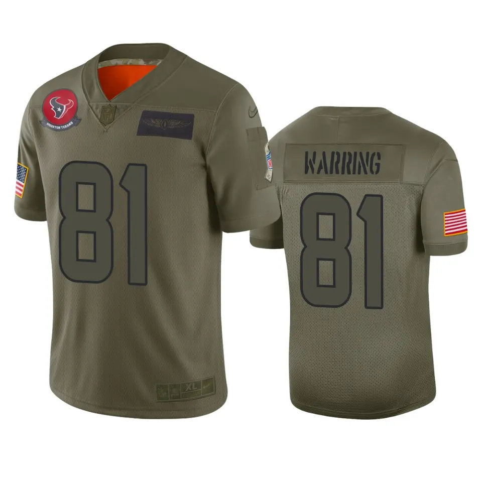 Kahale Warring Houston Texans Nike 2019 Salute to Service Limited Jersey - Olive