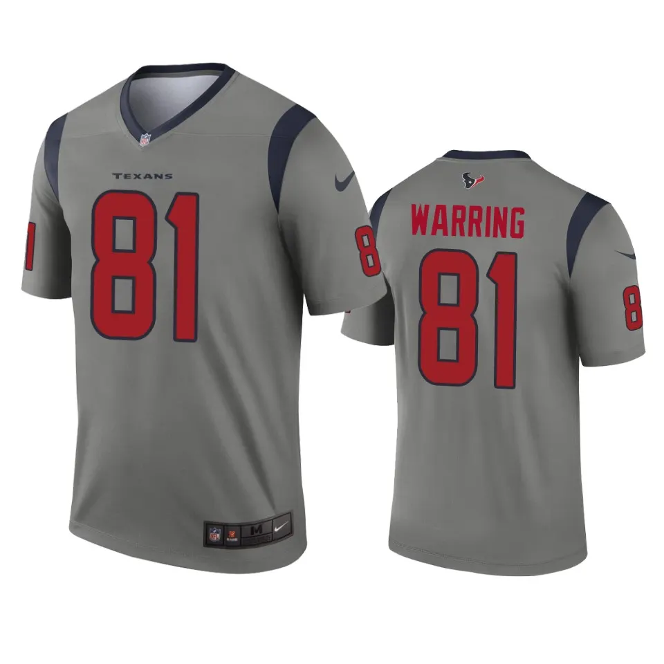 Kahale Warring Houston Texans Nike Inverted Legend Jersey - Gray