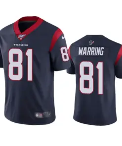 Kahale Warring Houston Texans Nike 100th Season Vapor Limited Jersey - Navy